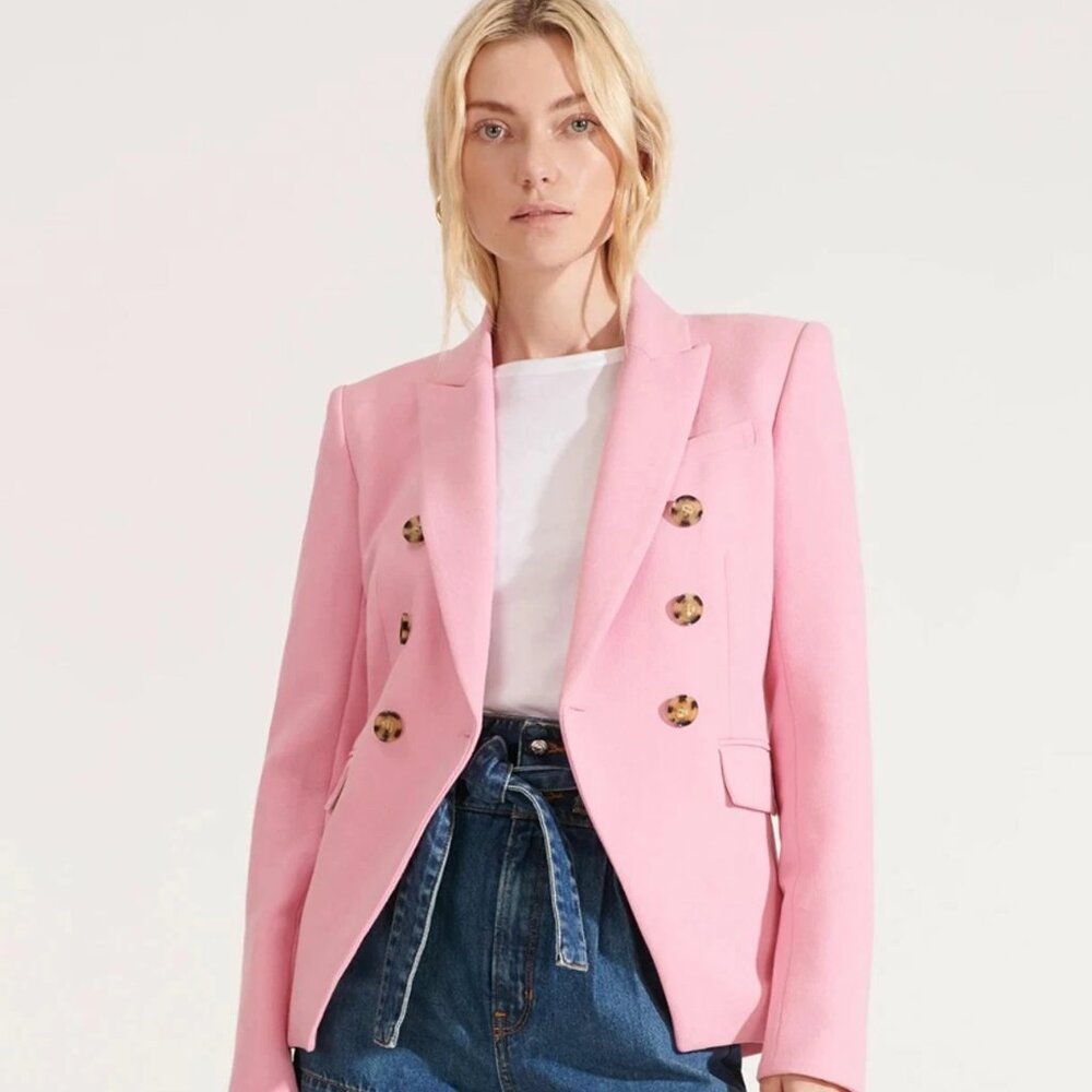 Veronica Beard Miller Dickey Pink Blazer